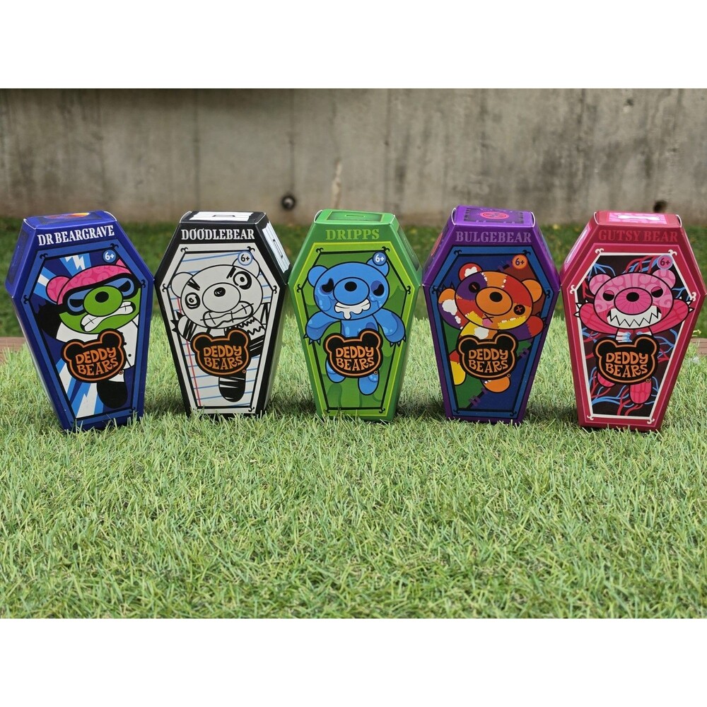 Lot Of 5 Deddy Bears 5" Coffin Plush Series 3 New Sealed Sealed License 2 Play